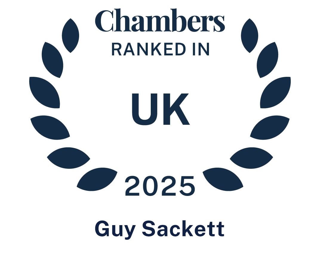 Chambers Top Ranked 2025 - Guy Sackett